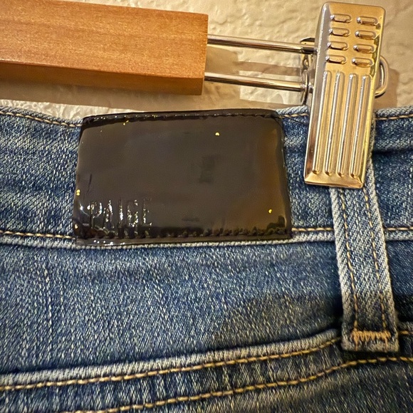 PAIGE Women's Cindy Straight Leg Distressed Ankle Blue Jeans - Picture 4 of 8